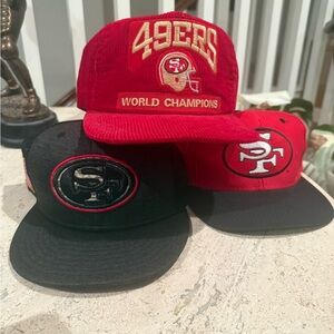 Lot of 3 - New Era & Logo 7 San Francisco 49ers Hats